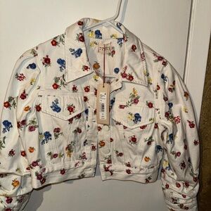Alice + Olivia Multicolor Floral Jean Jacket